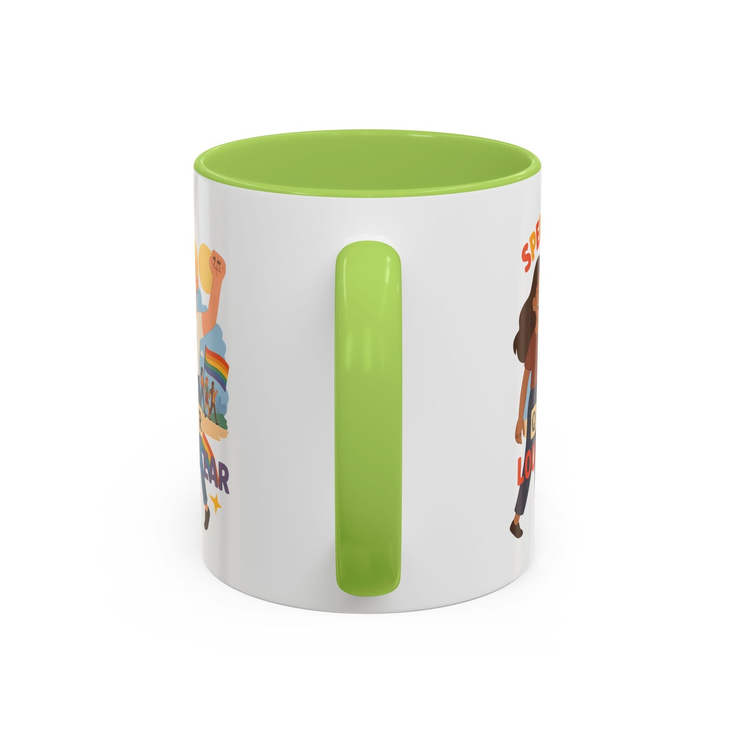 LGBTQ+ Pride Accent Coffee Mug - 'Spell It Queer Loud and Clear' - 11oz & 15oz