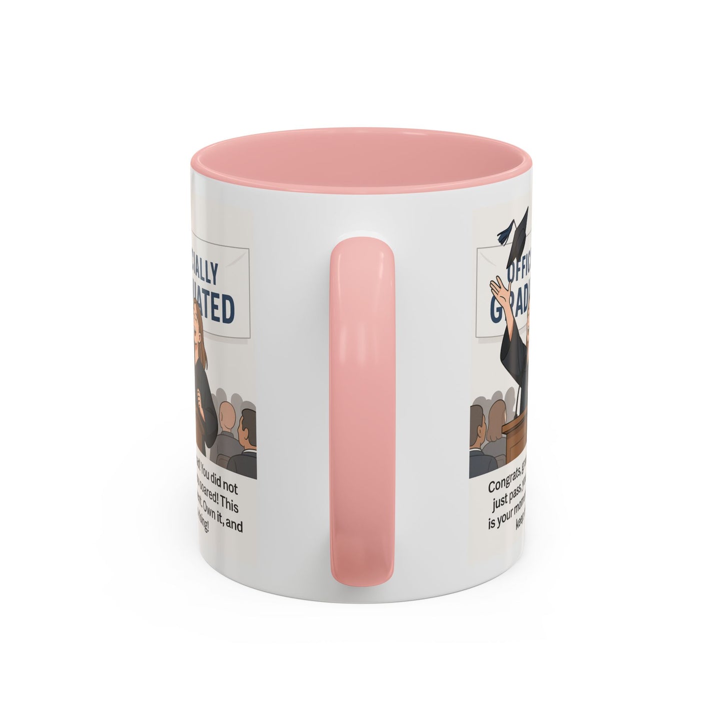 Officially Graduated Coffee Mug - Celebratory Graduation Gift for Grads - Motivational 11oz & 15oz Accent Mug