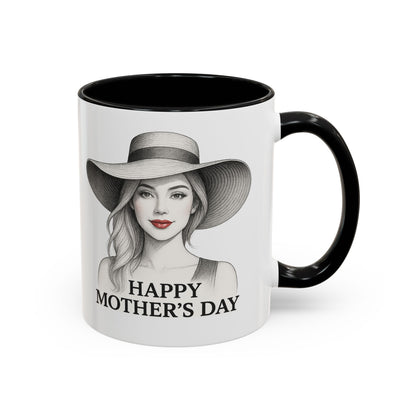 Happy Mother's Day Accent Coffee Mug - Stylish Gift for Moms