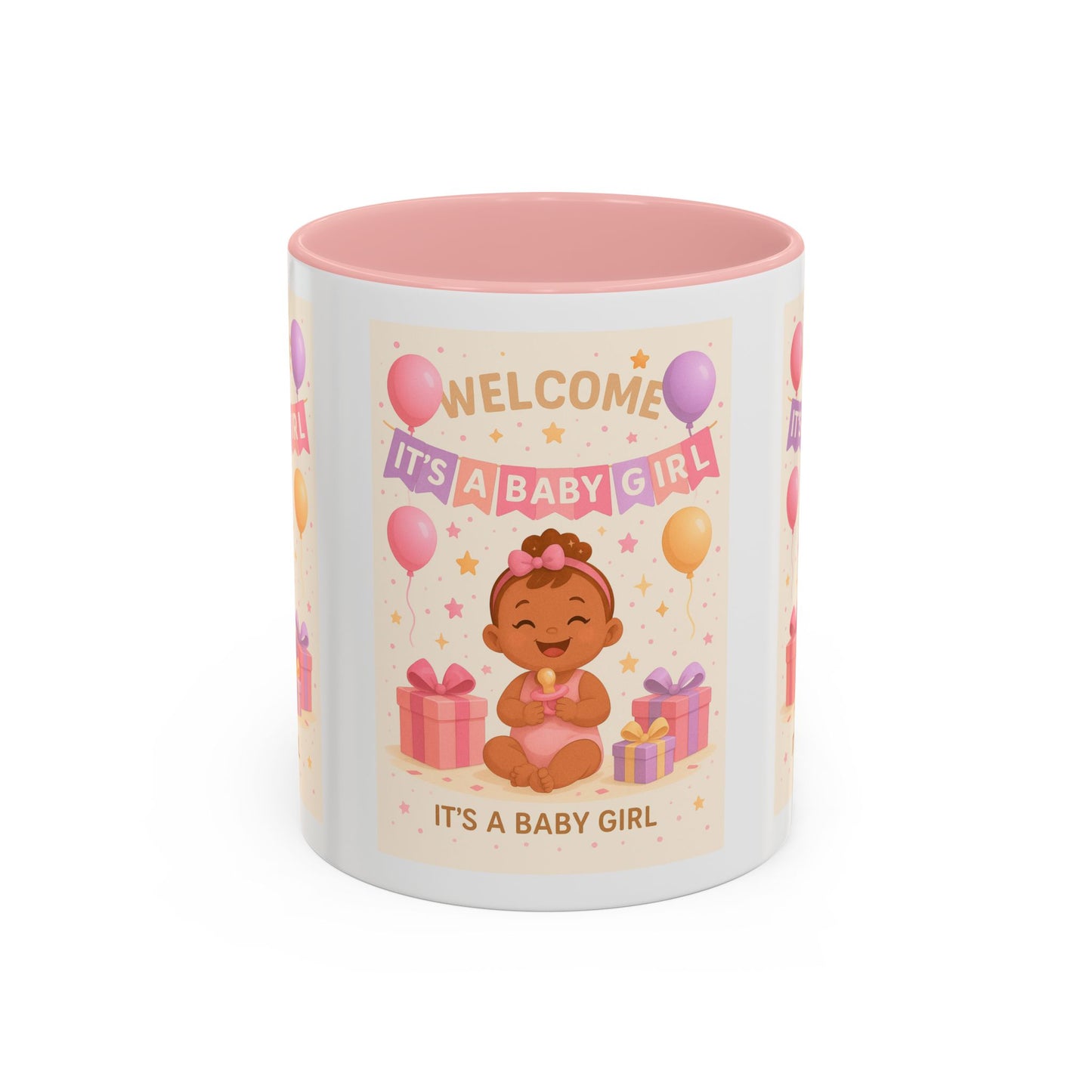 Personalized Baby Girl Welcome Mug - Cute Baby Design