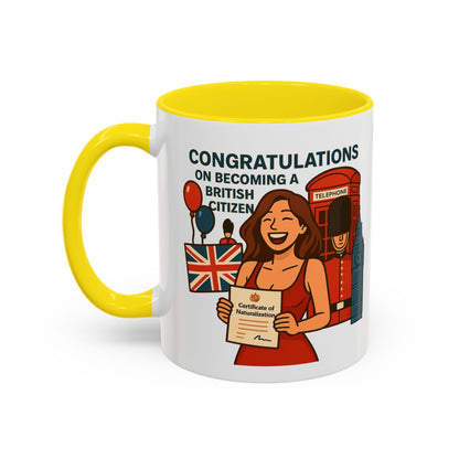Celebratory British Citizenship Mug, Unique Gift for New Citizens, Fun Coffee Cup, Personal Achievement