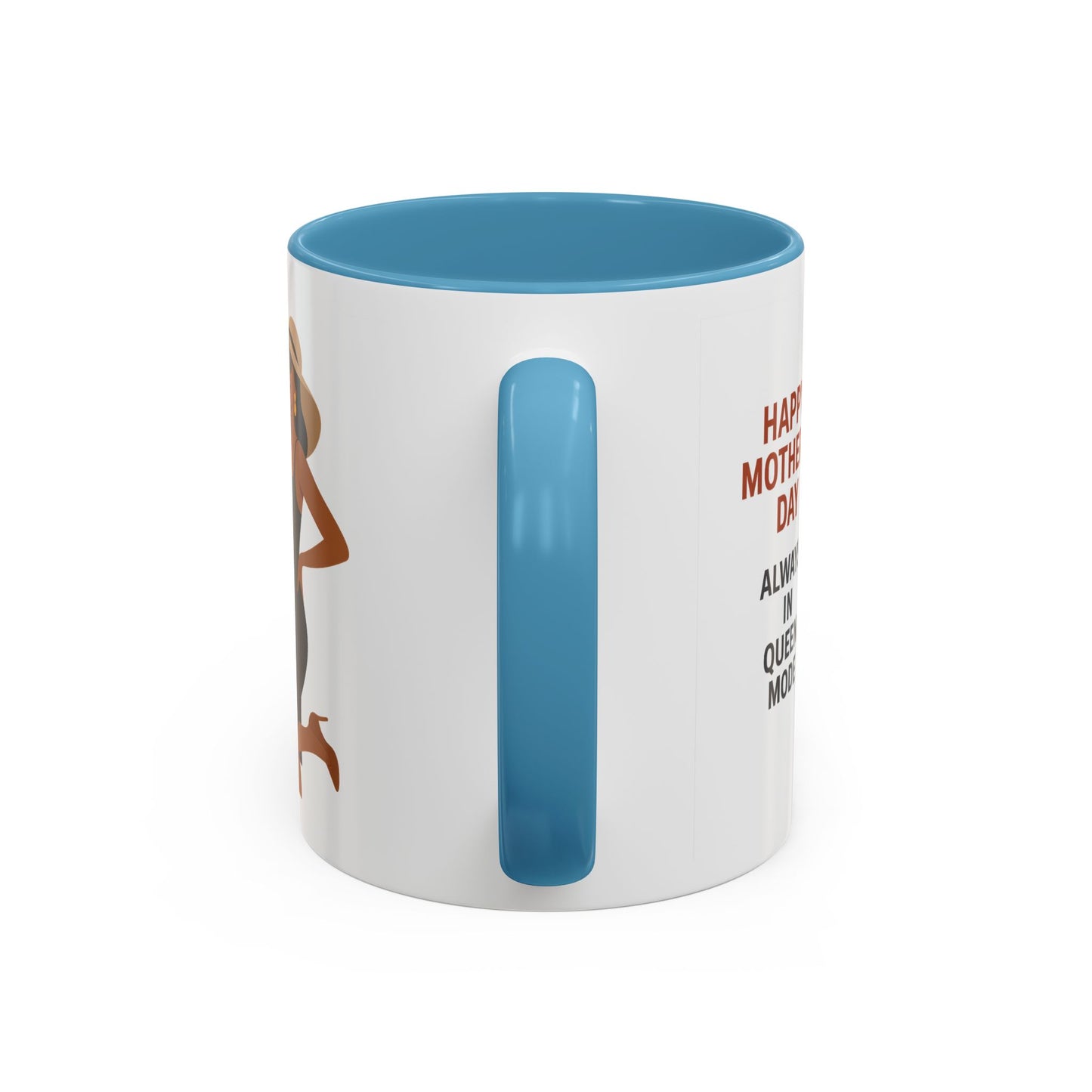 Queen Mode Mother's Day Coffee Mug | Stylish Black Accent Design