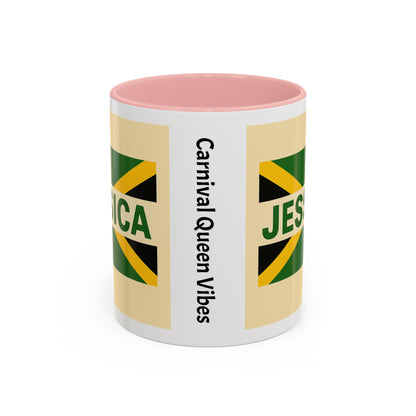 Jamaican Themed Coffee Mug - 'Jessica' with Carnival Queen Vibes