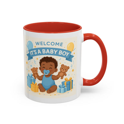 Welcome Baby Boy Coffee Mug - Born to Steal Hearts - Perfect Baby Shower Gift
