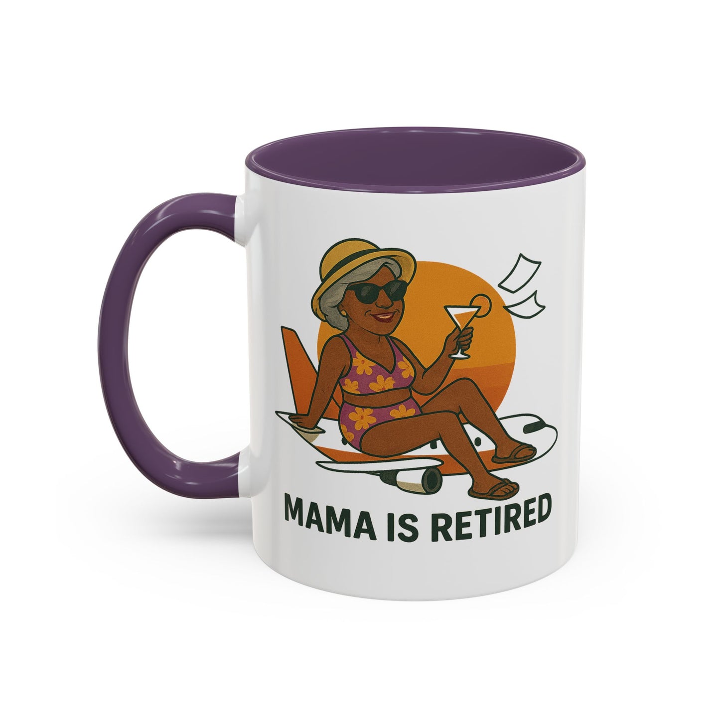 Charming Retired Mama Coffee Mug - Fun Gift for Retirement Celebration
