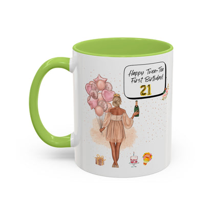 21st Birthday Celebration Coffee Mug, Funny Gift for Turning 21