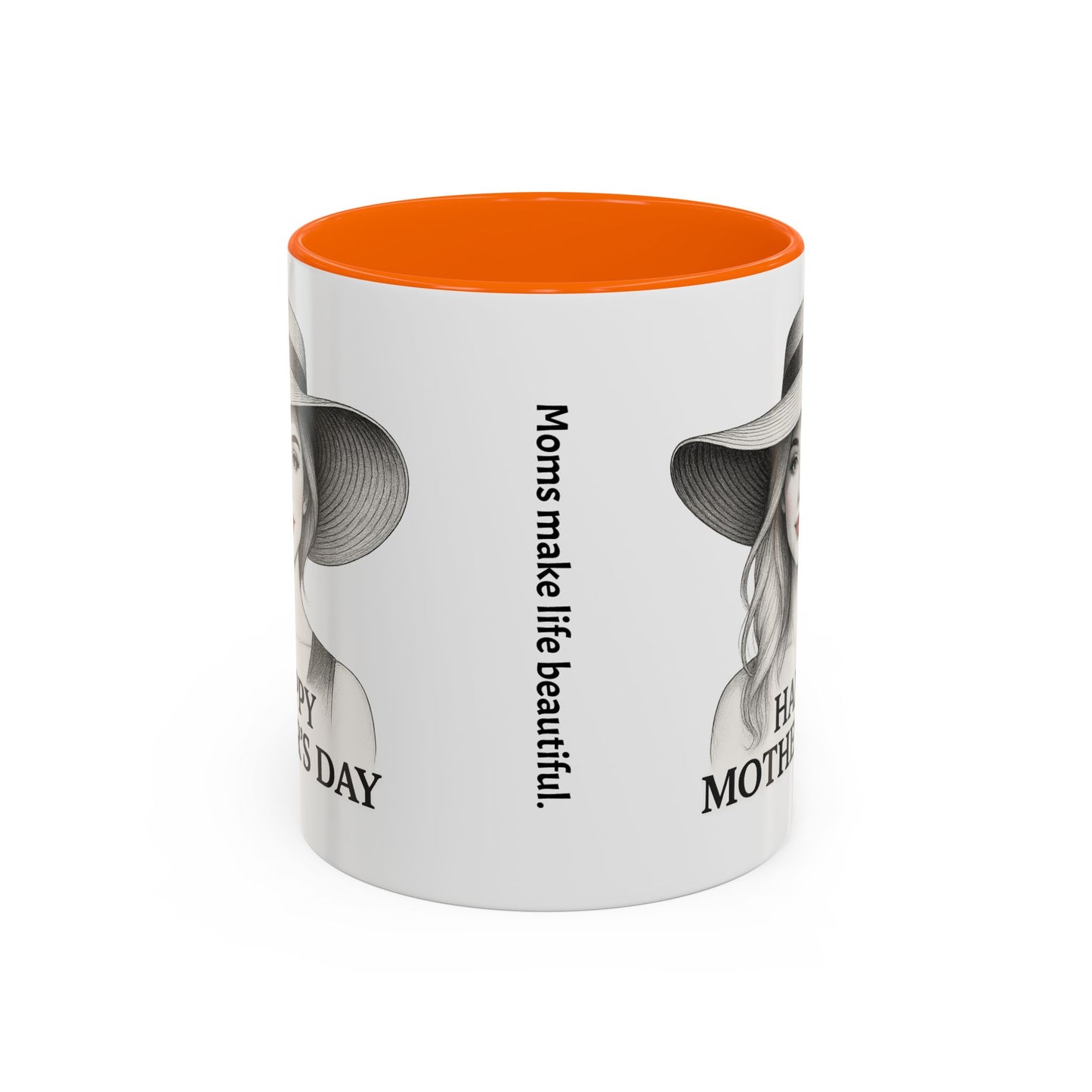 Happy Mother's Day Accent Coffee Mug - Stylish Gift for Moms