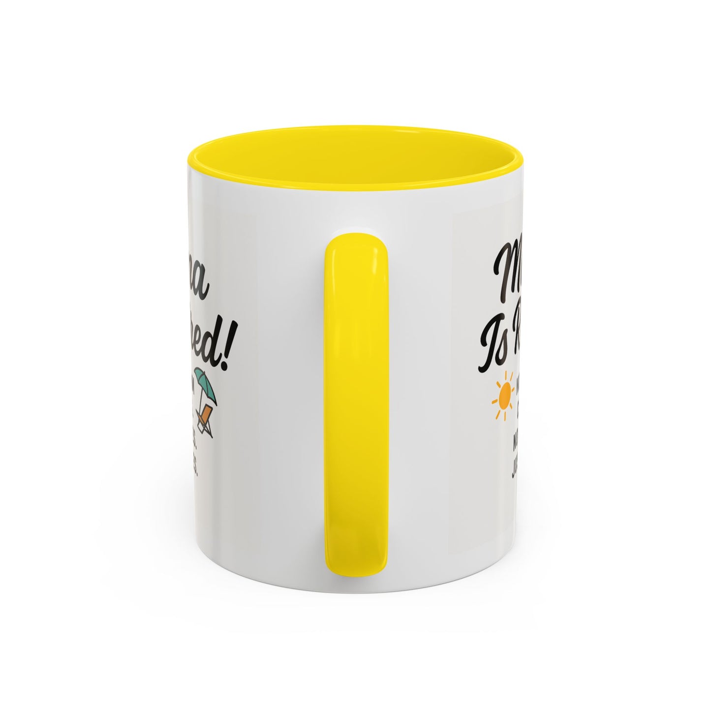 Retirement Celebration Coffee Mug - 'Mama Is Retired!' - Black Accent - 11oz & 15oz