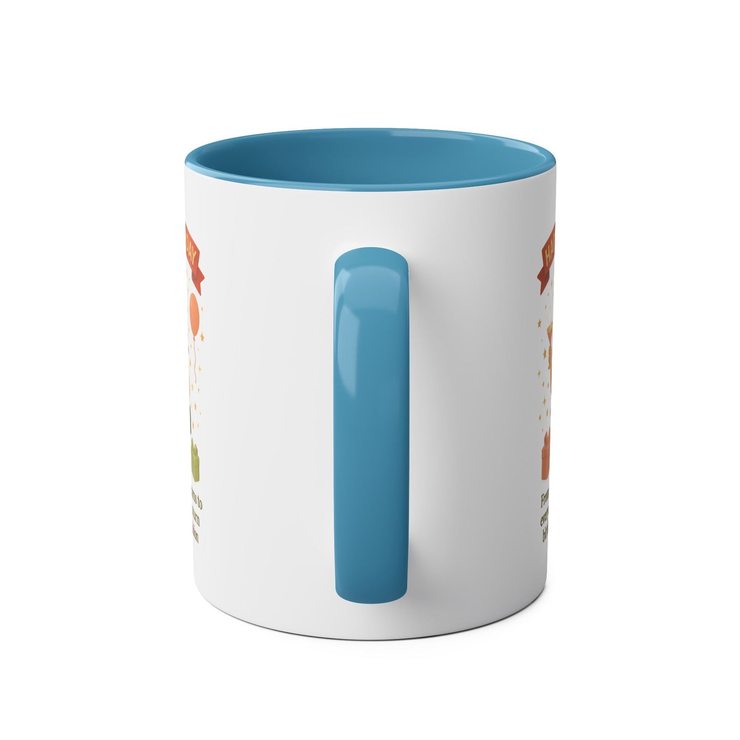 Happy Birthday Two-Tone Coffee Mug - Stylish Gift for Fashion Lovers