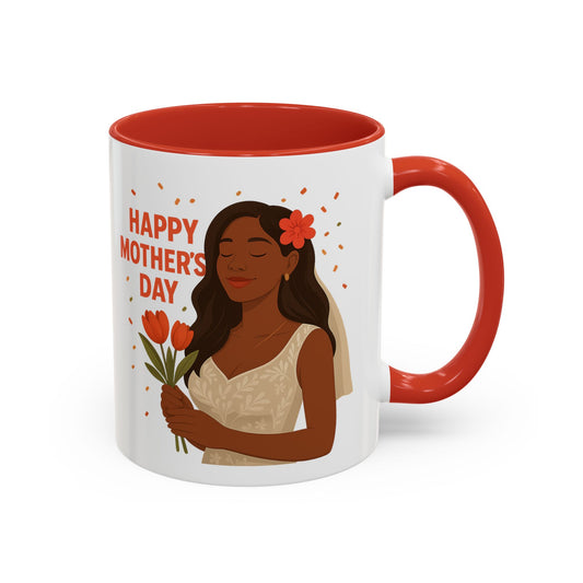 Elegant Mother's Day Accent Coffee Mug - Floral Gift, Tea Mug, Personalized Drinkware, Inspirational Cup, Birthday Present