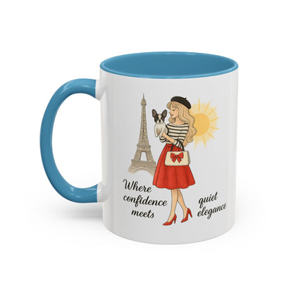 Elegant Confidence Coffee Mug - Inspiring Quote & Chic Design for Tea Lovers, Gifts for Her, Home Office Decor, Parisian Style