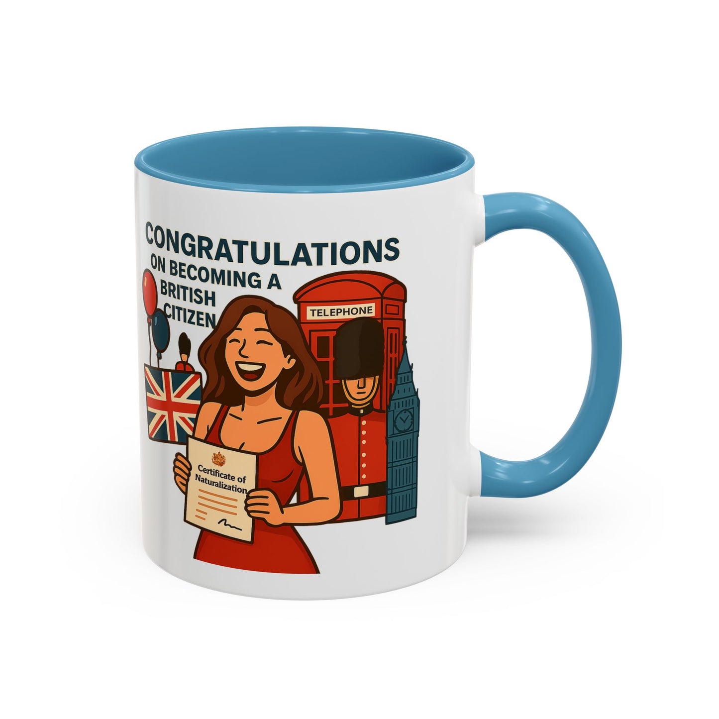 Celebratory British Citizenship Mug, Unique Gift for New Citizens, Fun Coffee Cup, Personal Achievement