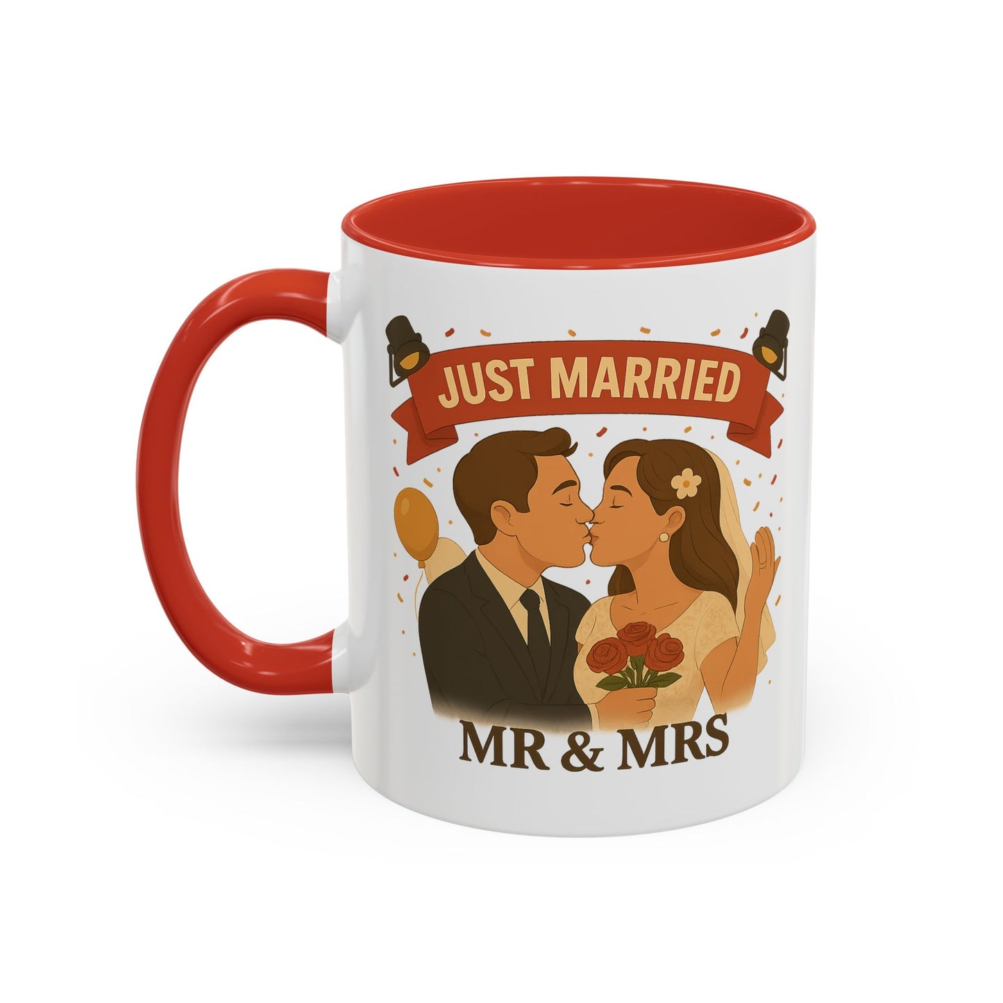 Just Married Coffee Mug | Wedding Gift | Newlywed Coffee Cup | Mr & Mrs Mug | Bride and Groom Drinkware