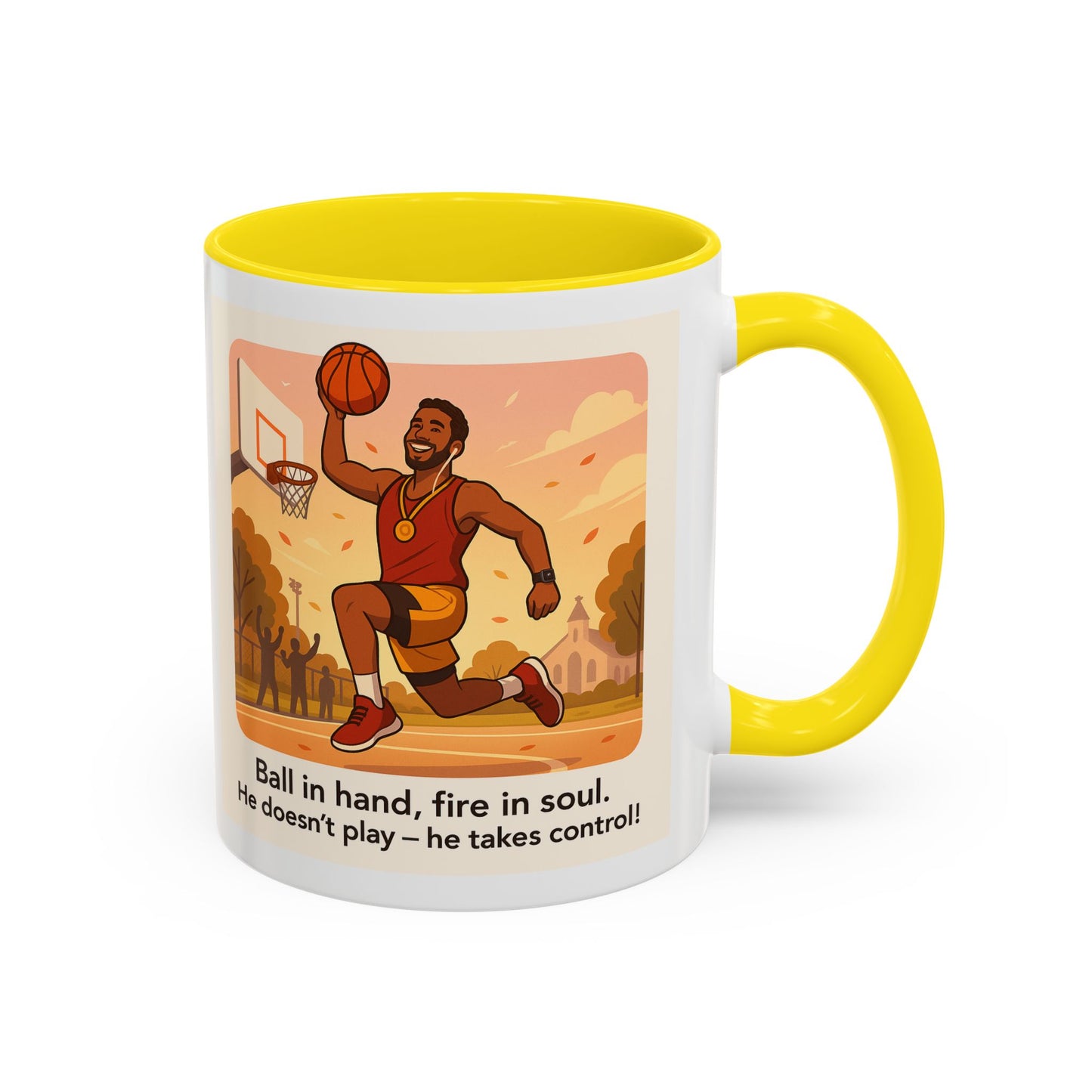 Dynamic Basketball Coffee Mug - Motivational Sports