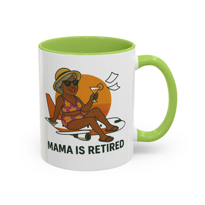 Charming Retired Mama Coffee Mug - Fun Gift for Retirement Celebration
