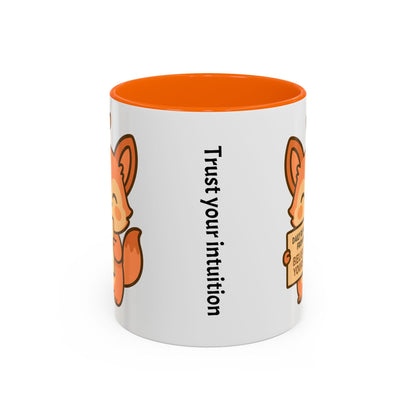 Motivational Accent Coffee Mug - 'Trust Your Intuition' & 'Believe In Yourself!'