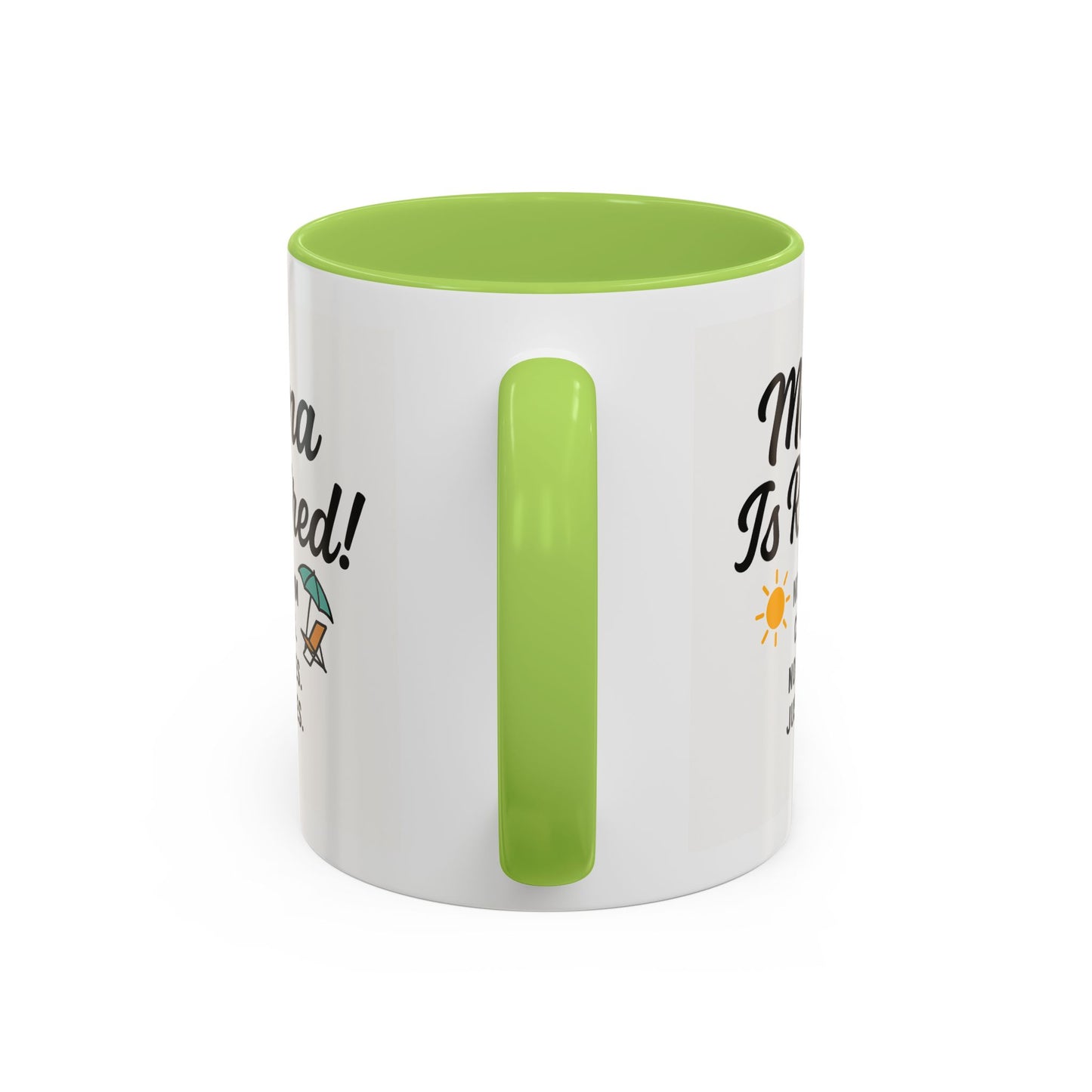 Retirement Celebration Coffee Mug - 'Mama Is Retired!' - Black Accent - 11oz & 15oz