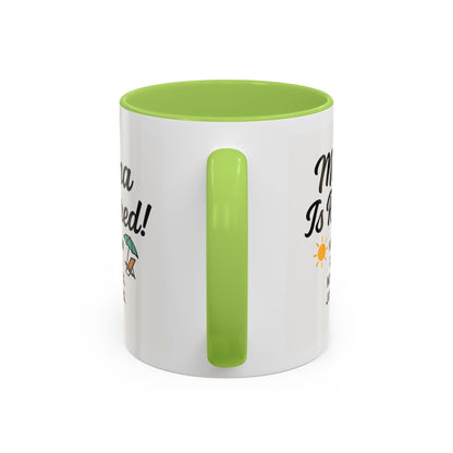 Retirement Celebration Coffee Mug - 'Mama Is Retired!' - Black Accent - 11oz & 15oz