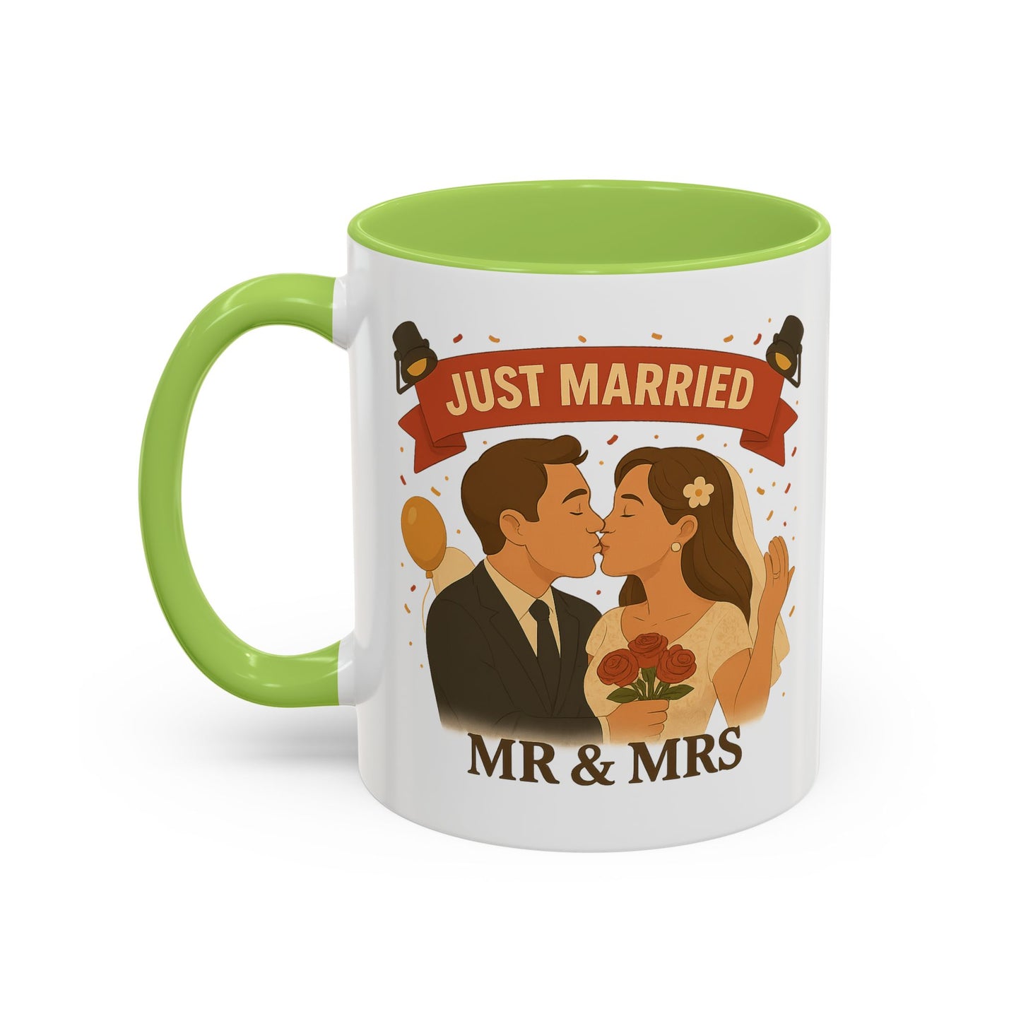 Just Married Coffee Mug | Wedding Gift | Newlywed Coffee Cup | Mr & Mrs Mug | Bride and Groom Drinkware