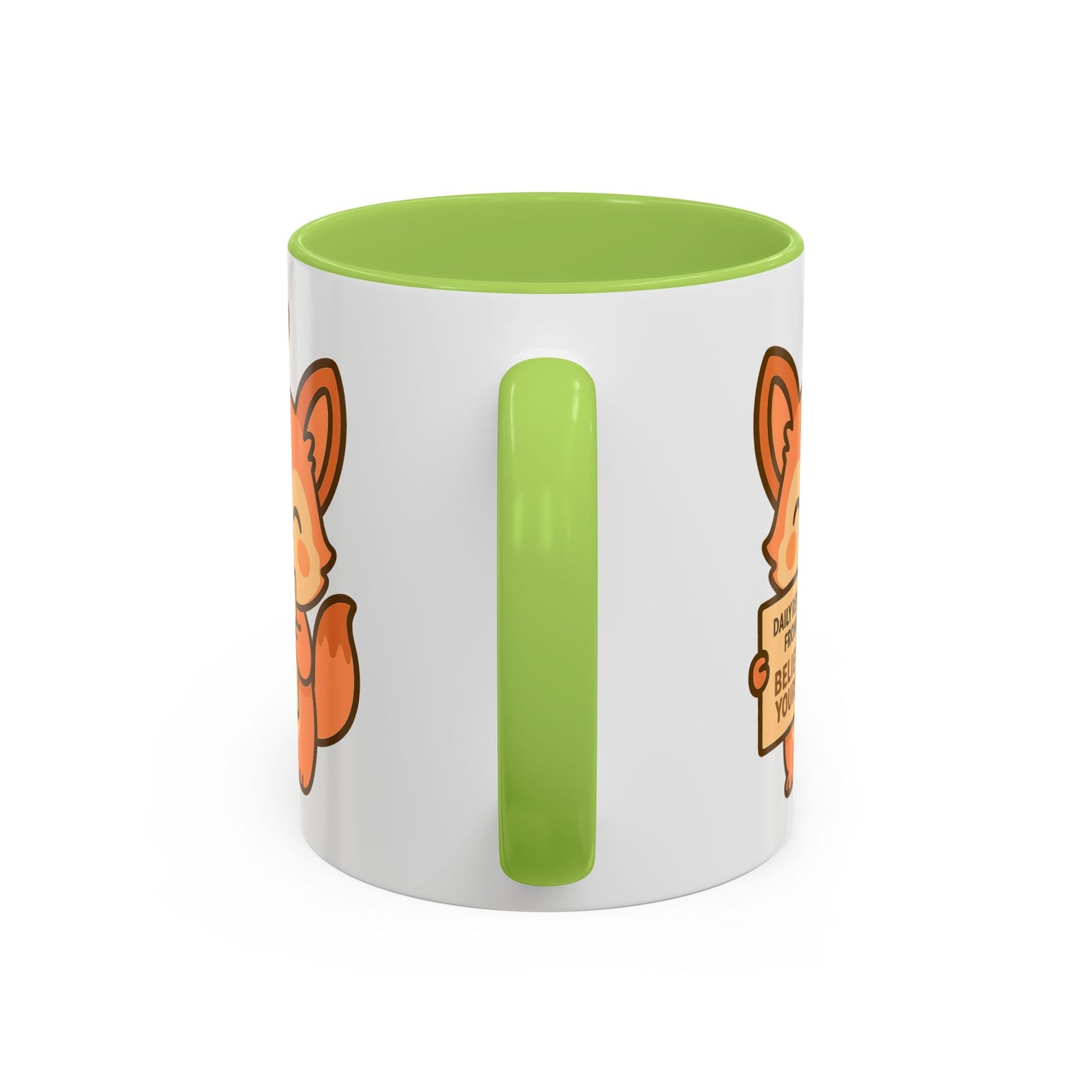 Motivational Accent Coffee Mug - 'Trust Your Intuition' & 'Believe In Yourself!'