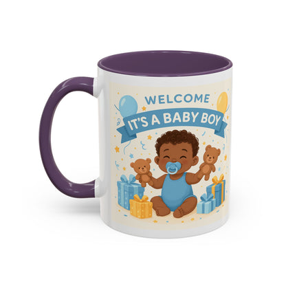 Baby Boy Announcement Coffee Mug, Newborn, Welcome Baby Boy Gift