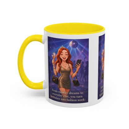 Chic Birthday Celebration Coffee Mug - Turn Birthdays into Fashion Week!