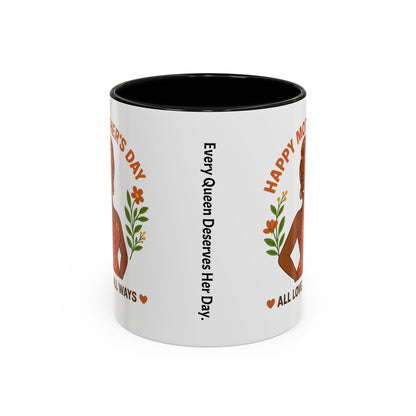 Happy Mother's Day Coffee Mug - Every Queen Deserves Her Day - Afro