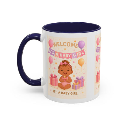 Personalized Baby Girl Welcome Mug - Cute Baby Design