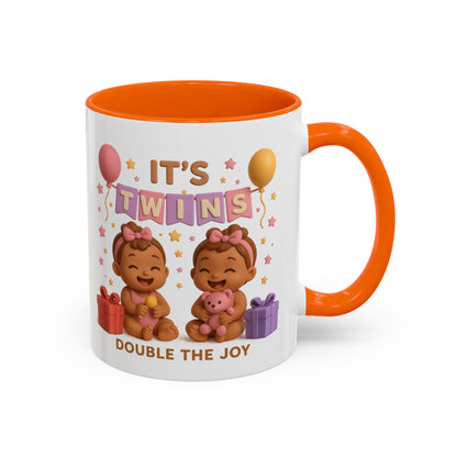 Twins Celebration Coffee Mug – Double the Joy, Gifts for New Parents, Baby Shower Favor, Sibling Gift, Cute Mug for Twins