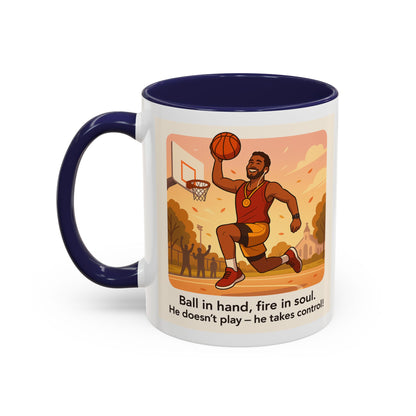 Dynamic Basketball Coffee Mug - Motivational Sports