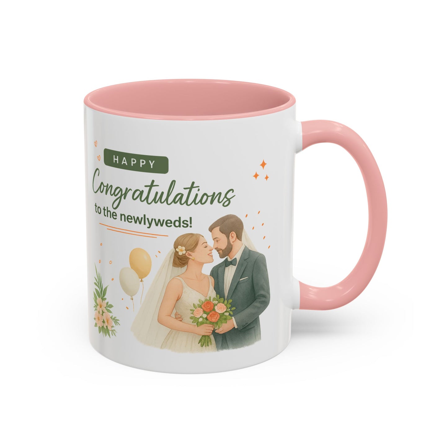 Personalized Wedding Congratulations Mug, Newlywed Gift, Custom Couples Cup, Bridal Shower Favor, Unique Wedding Keepsake