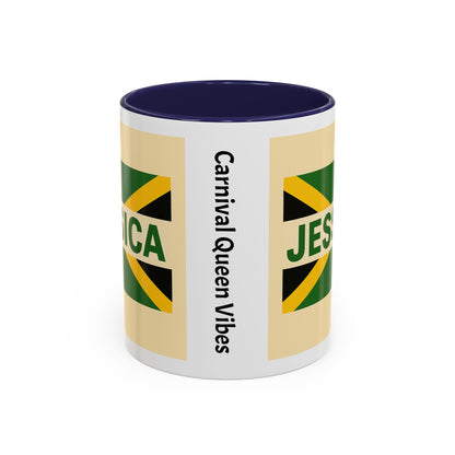 Jamaican Themed Coffee Mug - 'Jessica' with Carnival Queen Vibes