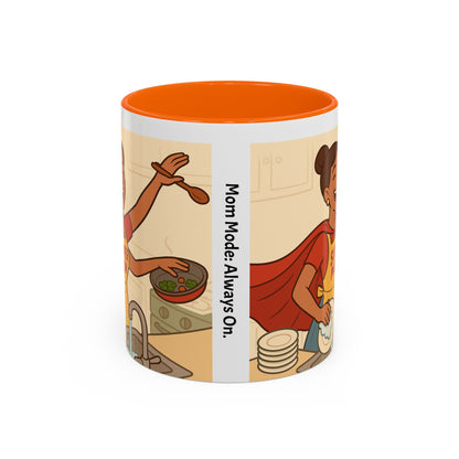 Super mom - Accent Coffee Mug (11, 15oz) - Mother's Day