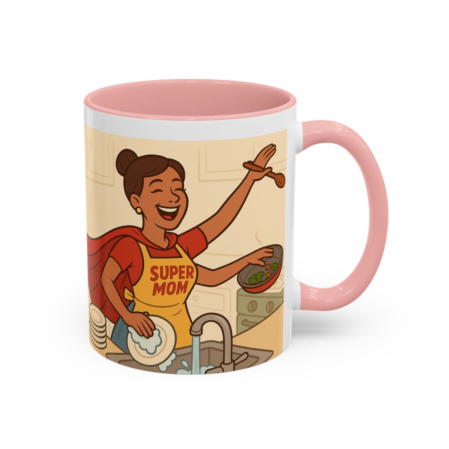 Super mom - Accent Coffee Mug (11, 15oz) - Mother's Day