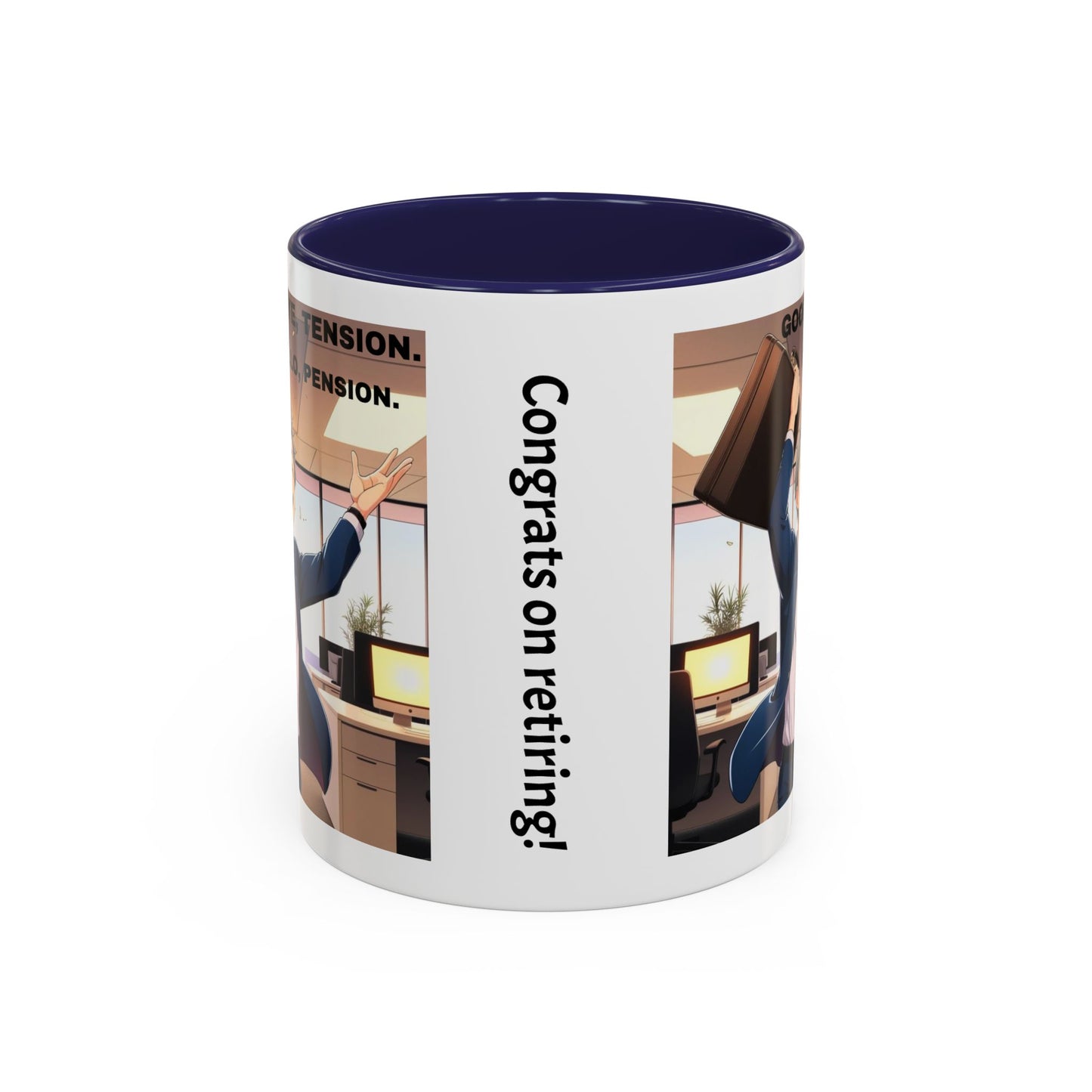 Retirement Celebration Coffee Mug - Goodbye Tension, Hello Pension!
