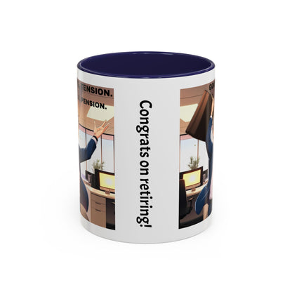 Retirement Celebration Coffee Mug - Goodbye Tension, Hello Pension!