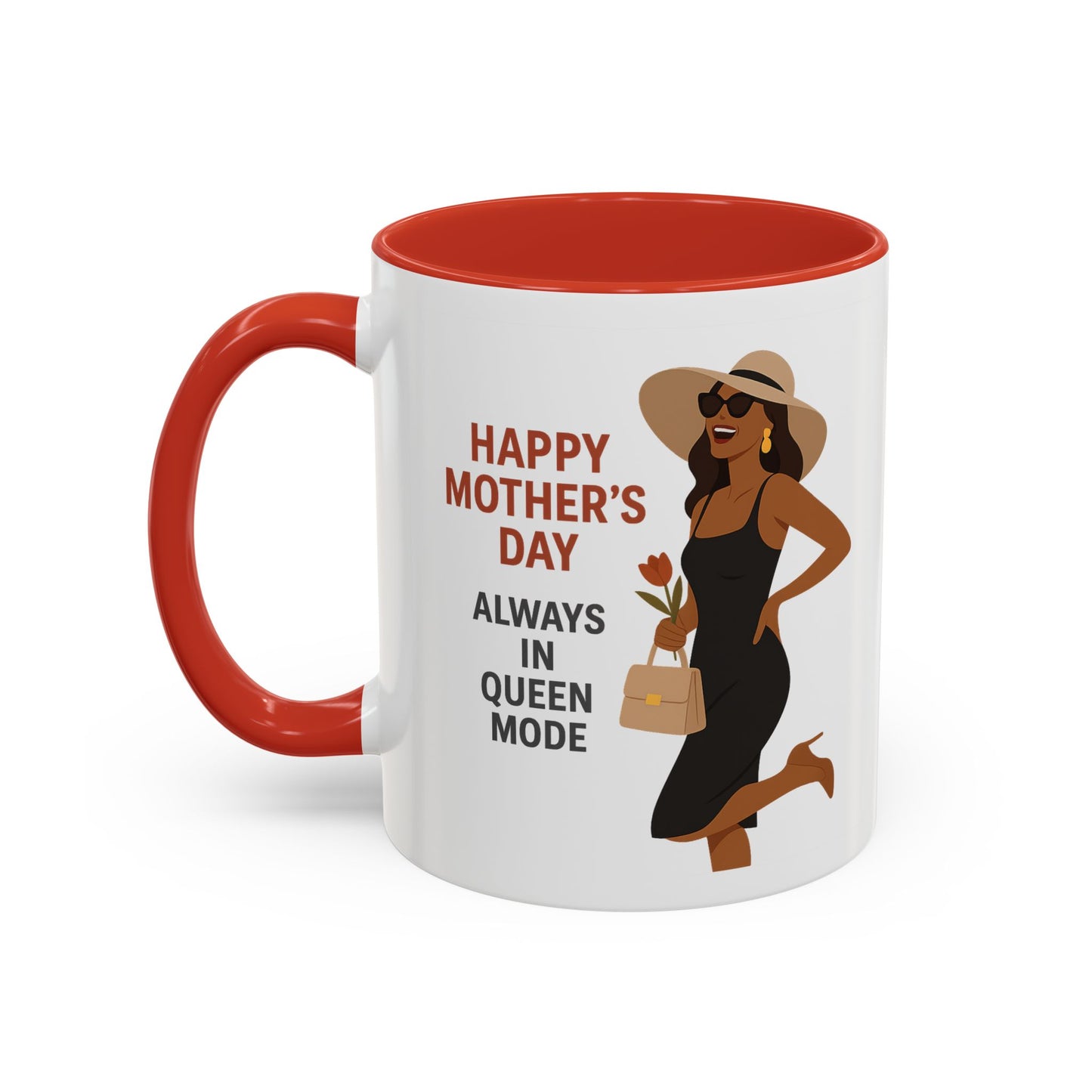 Queen Mode Mother's Day Coffee Mug | Stylish Black Accent Design