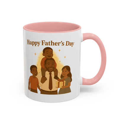 Happy Father's Day Coffee Mug - Celebrate Dad with Joyful Family Design