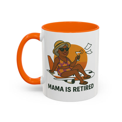 Charming Retired Mama Coffee Mug - Fun Gift for Retirement Celebration