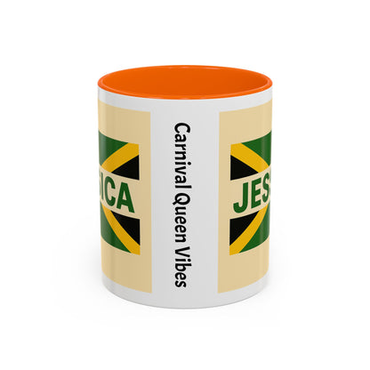 Jamaican Themed Coffee Mug - 'Jessica' with Carnival Queen Vibes