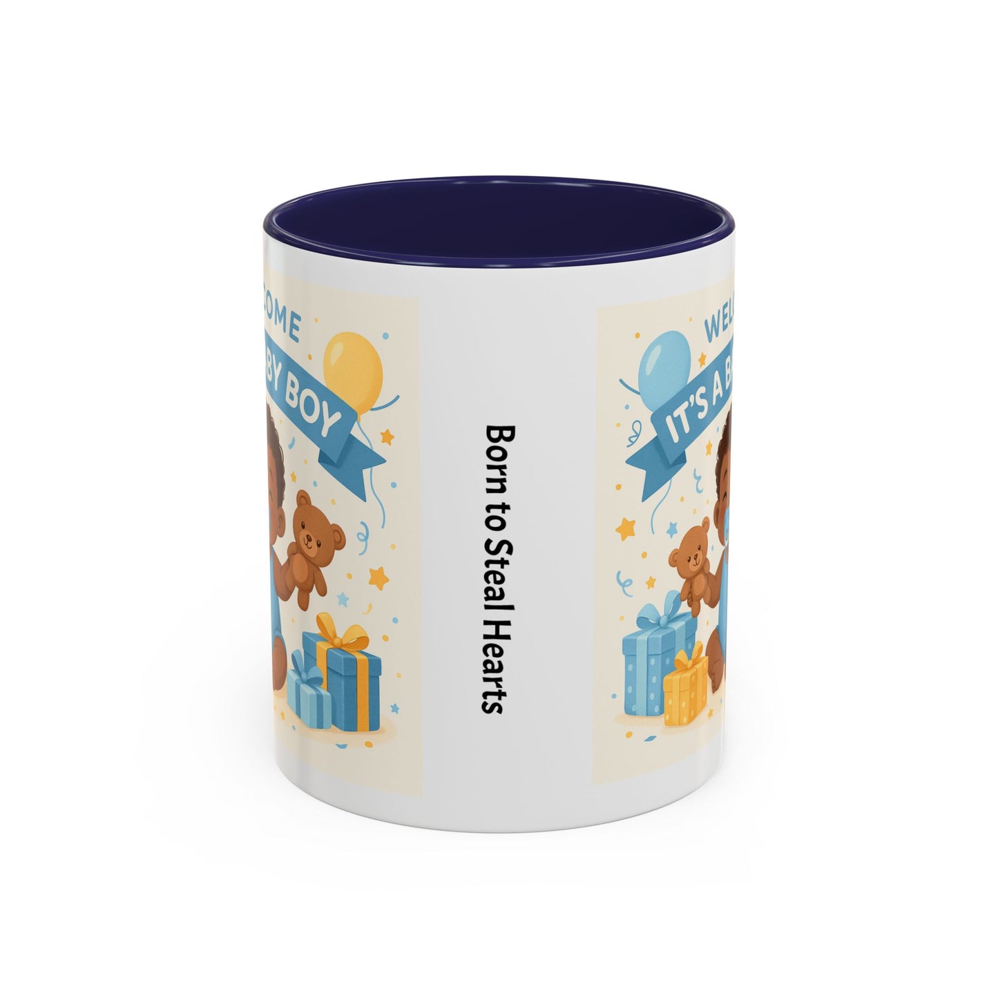Welcome Baby Boy Coffee Mug - Born to Steal Hearts - Perfect Baby Shower Gift