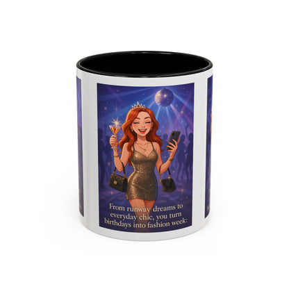 Chic Birthday Celebration Coffee Mug - Turn Birthdays into Fashion Week!