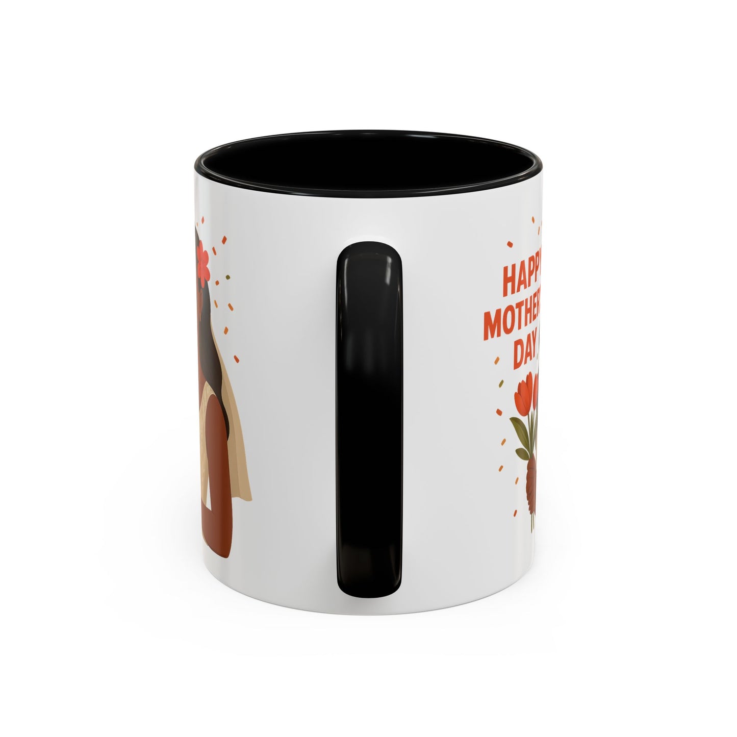 Elegant Mother's Day Accent Coffee Mug - Floral Gift, Tea Mug, Personalized Drinkware, Inspirational Cup, Birthday Present