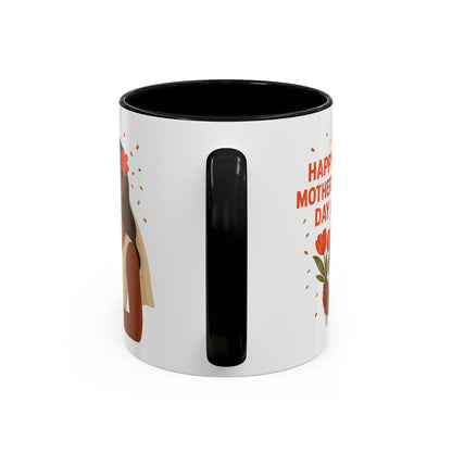 Elegant Mother's Day Accent Coffee Mug - Floral Gift, Tea Mug, Personalized Drinkware, Inspirational Cup, Birthday Present