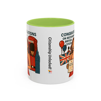 Celebratory British Citizenship Mug, Unique Gift for New Citizens, Fun Coffee Cup, Personal Achievement
