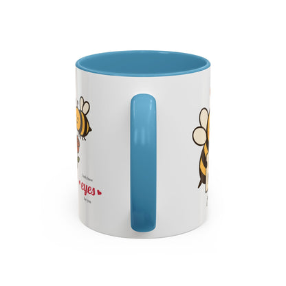 Bee Mine Accent Coffee Mug - Buzzing with Love, Cute Gift for Valentine’s Day, Best Friend, Love, Bee Lovers, Cozy Mornings