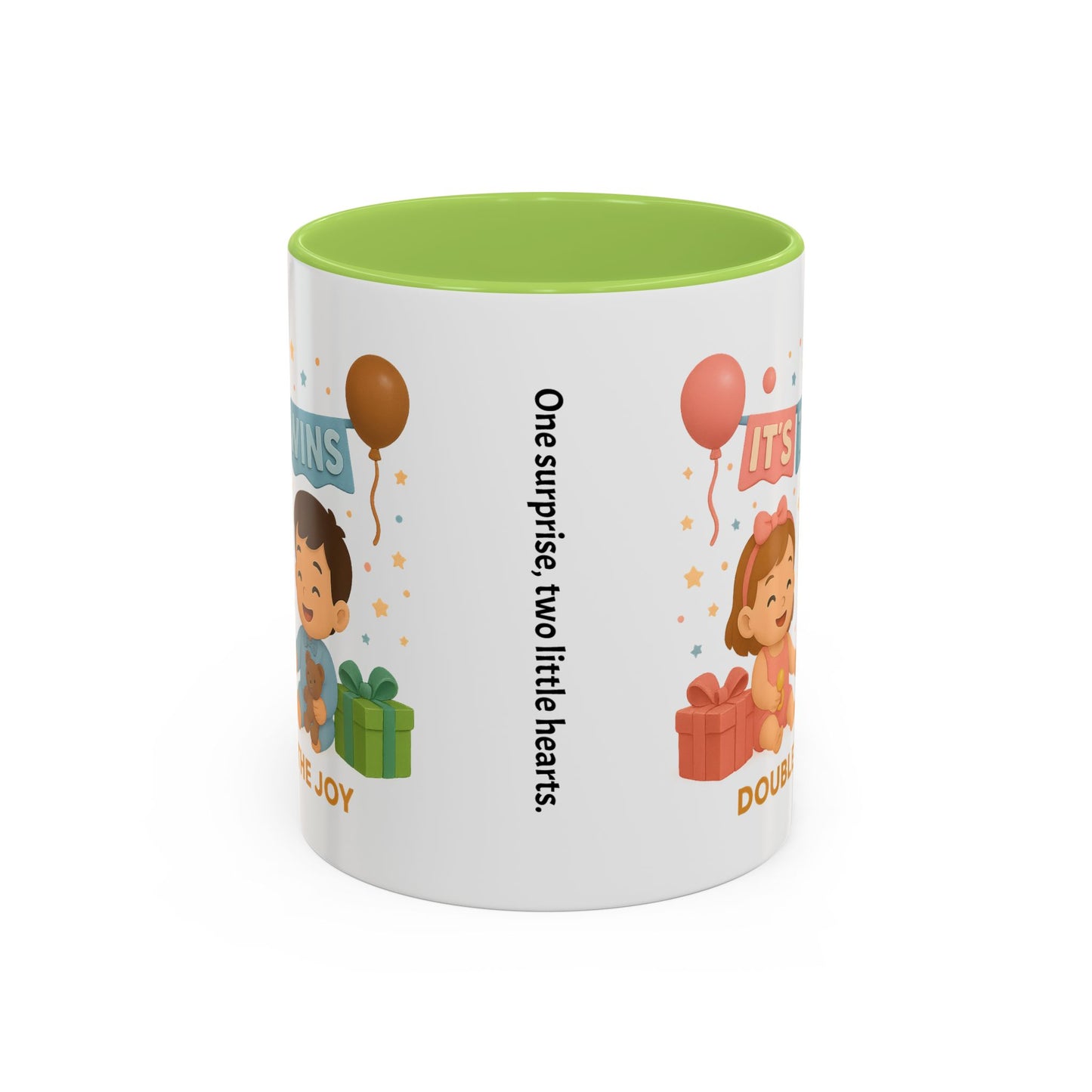 Funny Twin Celebration Coffee Mug - 'It's Twins, Double the Joy'