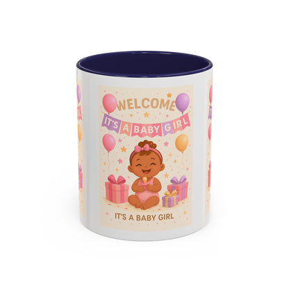 Personalized Baby Girl Welcome Mug - Cute Baby Design