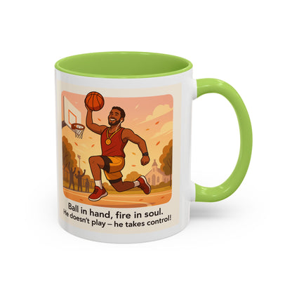 Dynamic Basketball Coffee Mug - Motivational Sports