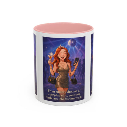 Chic Birthday Celebration Coffee Mug - Turn Birthdays into Fashion Week!